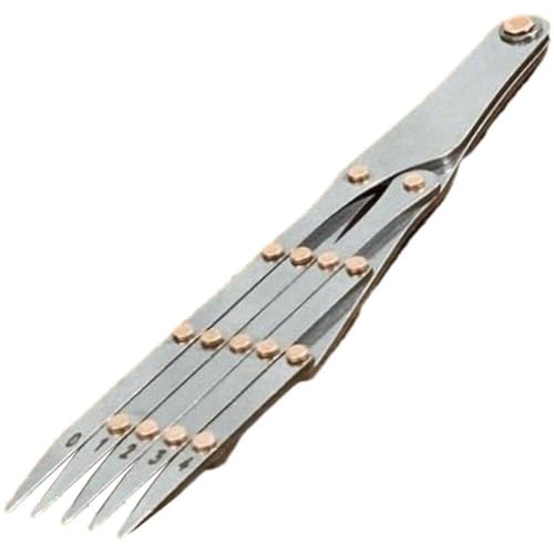 Hrippy 5 Zähne DIY Lederhandwerk Gürtelwerkzeug Edelstahl Schnellmarkierung Gleichmäßiger Abstand Isometrischer Teiler Lineal Werkzeug Reihenlochstanzer Hrippy 5 Zähne DIY Lederhandwerk Gürtelwerkzeug Edelstahl Schnellmarkierung Gleichmäßiger Abstand Isometrischer Teiler Lineal Werkzeug Reihenlochstanzer von Hrippy
