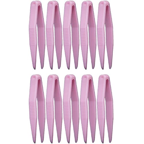 Hrippy Plastik -pinzetten 10pcs Multifunktionaler Kleiner Perlen -pinzetten Einweg -schmuck Spezialclip Für Handgefertigte DIY -handwerkskontaktlinsen Clips von Hrippy