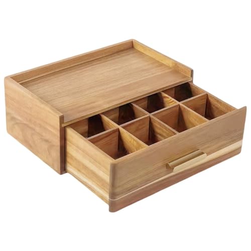 Hrippy Teebeutel-Organizer Aus Holz, Teedose, Station, Brust, Teebeutel-schubladenbox Für Schrank, Arbeitsplatte, Dekoration Hrippy Teebeutel-Organizer Aus Holz, Teedose, Station, Brust, Teebeutel-schubladenbox Für Schrank, Arbeitsplatte, Dekoration von Hrippy