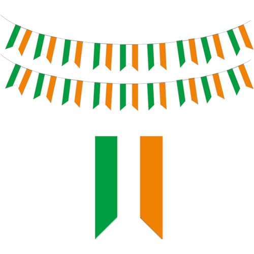 Irland-wimpelkette, Dreieckige Flaggen, Irische Schnurflagge, Banner, St. Patrick's Day, Partydekoration, Flaggen, Wimpelkette, Banner Für Irland-Mottoparty Irland-wimpelkette, Dreieckige Flaggen, Irische Schnurflagge, Banner, St. Patrick's Day, Partydekoration, Flaggen, Wimpelkette, Banner Für Irland-Mottoparty von Hrippy