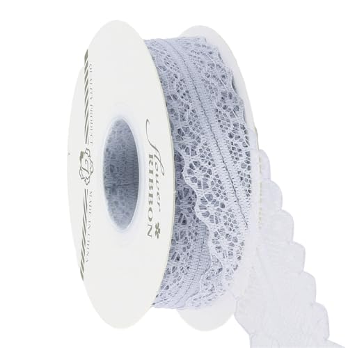 Hrlace 1 Roll Spitzenband Vintage 3cm Breit Spitzenborte Stoffband Dekoband Geschenkband Hochzeit Borten und Bänder zum Nähen für DIY-Hochzeitskostüme, Party, Tortenschachteln, 20 Yards Silbergrau Hrlace 1 Roll Spitzenband Vintage 3cm Breit Spitzenborte Stoffband Dekoband Geschenkband Hochzeit Borten und Bänder zum Nähen für DIY-Hochzeitskostüme, Party, Tortenschachteln, 20 Yards Silbergrau von Hrlace