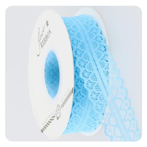 Hrlace 1 Roll Spitzenband Vintage 3cm Breit Spitzenborte Stoffband Dekoband Geschenkband Hochzeit Borten und Bänder zum Nähen für DIY-Hochzeitskostüme, Party, Tortenschachteln, 20 Yards Hellblau Hrlace 1 Roll Spitzenband Vintage 3cm Breit Spitzenborte Stoffband Dekoband Geschenkband Hochzeit Borten und Bänder zum Nähen für DIY-Hochzeitskostüme, Party, Tortenschachteln, 20 Yards Hellblau von Hrlace