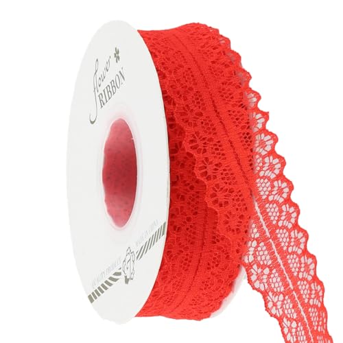 Hrlace 1 Roll Spitzenband Vintage 3cm Breit Spitzenborte Stoffband Dekoband Geschenkband Hochzeit Borten und Bänder zum Nähen für DIY-Hochzeitskostüme, Party, Tortenschachteln, 20 Yards Rot Hrlace 1 Roll Spitzenband Vintage 3cm Breit Spitzenborte Stoffband Dekoband Geschenkband Hochzeit Borten und Bänder zum Nähen für DIY-Hochzeitskostüme, Party, Tortenschachteln, 20 Yards Rot von Hrlace