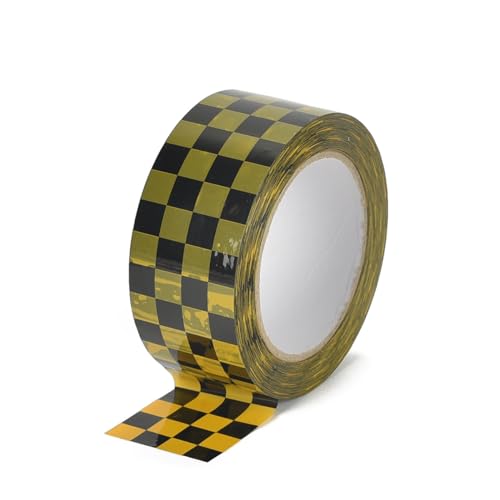 Hrlace 1 Rollen Kariertes Klebeband Verpackungs Band selbstklebendes Dichtungsband Paketklebeband Masking Tape Schachbrettmuster Dekoratives band für Geschenkverpackung,Paket Gelb-Schwarz Hrlace 1 Rollen Kariertes Klebeband Verpackungs Band selbstklebendes Dichtungsband Paketklebeband Masking Tape Schachbrettmuster Dekoratives band für Geschenkverpackung,Paket Gelb-Schwarz von Hrlace