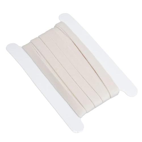 Hrlace 1 Rollen Samtband Doppelseitiges (1 cm x 5 Yards) Geschenkband in Samt-Optik Dekoband Stoffband Schleifenband Hochzeit für Geschenkverpackung, Weihnachten,Bastelarbeiten,Geburtstag Creme von Hrlace