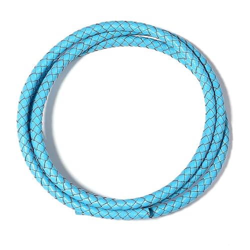 Hrlace 1 Yard Lederband Lederschnur Lederkordel Durchmesser 6mm Rund geflochten Lederseil Schmuck Bastelschnur Vintage Boloschnur für DIY Armbänder Halsketten Schmuck Basteln Blau Hrlace 1 Yard Lederband Lederschnur Lederkordel Durchmesser 6mm Rund geflochten Lederseil Schmuck Bastelschnur Vintage Boloschnur für DIY Armbänder Halsketten Schmuck Basteln Blau von Hrlace
