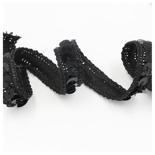 Hrlace 1.2 cm Paillettenband Glitzer Pailletten Spitzenband Paillettenborte Dekoband Pailletten Bänder für DIY Nähen Kostüme Kleid Stirnband Handwerk Hochzeit Deko Heimdekoration 24#Schwarz 2m Hrlace 1.2 cm Paillettenband Glitzer Pailletten Spitzenband Paillettenborte Dekoband Pailletten Bänder für DIY Nähen Kostüme Kleid Stirnband Handwerk Hochzeit Deko Heimdekoration 24#Schwarz 2m von Hrlace