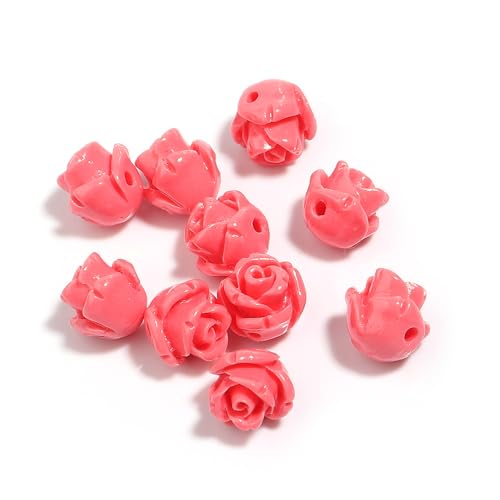 Hrlace 10 Stück Rose Blumen Perlen Harzperlen Gefärbte synthetische Korallenperlen Geschnitzte Blume Spacer Perlen Charms Lose Perlen für DIY Handwerk Armband Halskette Ohrring Dunkelrosa 6mm Hrlace 10 Stück Rose Blumen Perlen Harzperlen Gefärbte synthetische Korallenperlen Geschnitzte Blume Spacer Perlen Charms Lose Perlen für DIY Handwerk Armband Halskette Ohrring Dunkelrosa 6mm von Hrlace