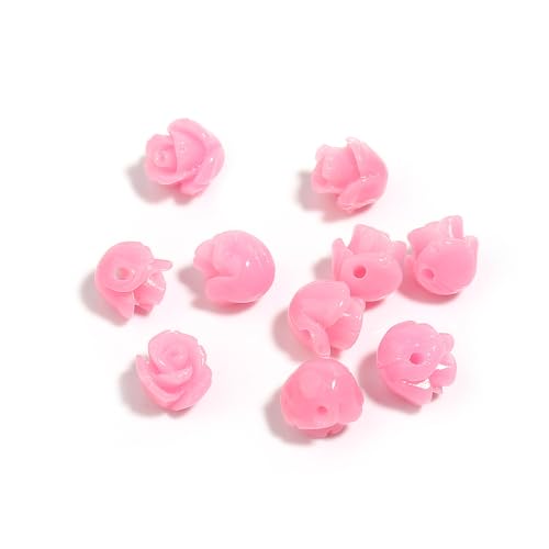 Hrlace 10 Stück Rose Blumen Perlen Harzperlen Gefärbte synthetische Korallenperlen Geschnitzte Blume Spacer Perlen Charms Lose Perlen für DIY Handwerk Armband Halskette Ohrring Rosa 6mm Hrlace 10 Stück Rose Blumen Perlen Harzperlen Gefärbte synthetische Korallenperlen Geschnitzte Blume Spacer Perlen Charms Lose Perlen für DIY Handwerk Armband Halskette Ohrring Rosa 6mm von Hrlace
