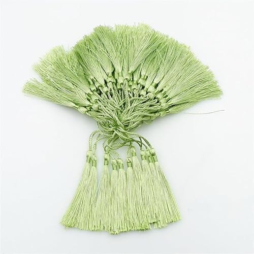 Hrlace 100 Stück Seide Quaste mit Lanyard 13cm Mini Lesezeichen Tassels Handgemachte Quaste für die Herstellung von Schmuck, Souvenirs, Lesezeichen, DIY Handwerk Quaste Ohrring Hellgrün Hrlace 100 Stück Seide Quaste mit Lanyard 13cm Mini Lesezeichen Tassels Handgemachte Quaste für die Herstellung von Schmuck, Souvenirs, Lesezeichen, DIY Handwerk Quaste Ohrring Hellgrün von Hrlace