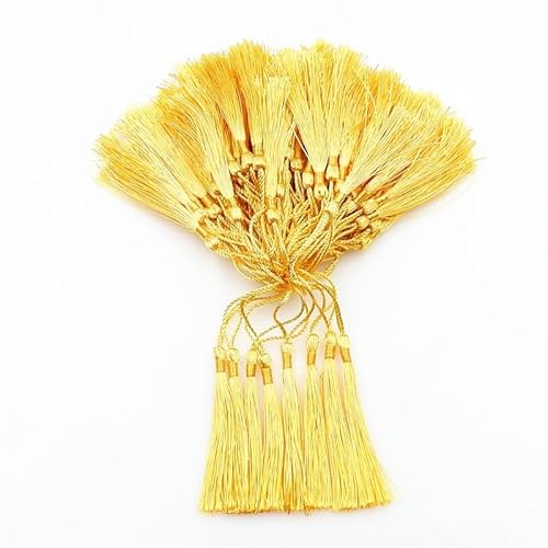 Hrlace 100 Stück Seide Quaste mit Lanyard 13cm Mini Lesezeichen Tassels Handgemachte Quaste für die Herstellung von Schmuck, Souvenirs, Lesezeichen, DIY Handwerk Quaste Ohrring hellgelb Hrlace 100 Stück Seide Quaste mit Lanyard 13cm Mini Lesezeichen Tassels Handgemachte Quaste für die Herstellung von Schmuck, Souvenirs, Lesezeichen, DIY Handwerk Quaste Ohrring hellgelb von Hrlace