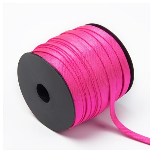 Hrlace 10m Gummiband Elastisches Band zum Nähen Gummilitze Elastische Gummibänder Dünn-Gummiband Elastic-Band für DIY Handwerk Basteln Unterwäsche BH-Träger Kleidung Gürtel Rosarot 1.0cm von Hrlace