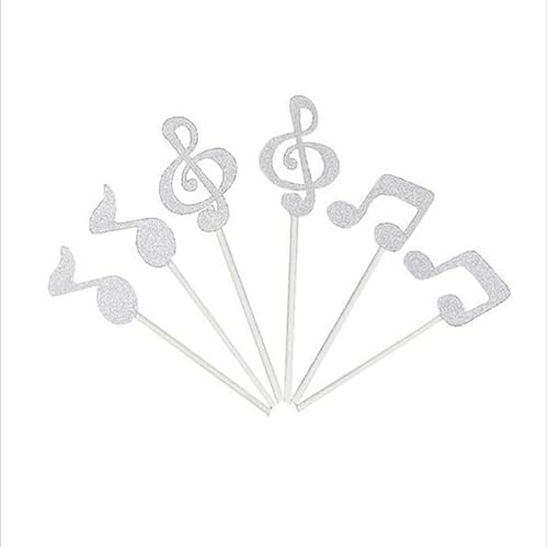 Hrlace 12 Stück Musik Noten Tortendeko Notenschlüssel Kuchen Deko Glitzer Musik Cupcake Topper Kuchen Dekor Picks für Rock Musik Konzert Thema Hochzeit Geburtstag Party Torten Deko Silber Hrlace 12 Stück Musik Noten Tortendeko Notenschlüssel Kuchen Deko Glitzer Musik Cupcake Topper Kuchen Dekor Picks für Rock Musik Konzert Thema Hochzeit Geburtstag Party Torten Deko Silber von Hrlace