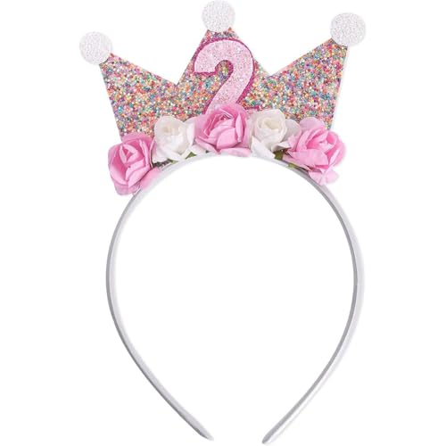 Hrlace 2/3/4/5/6 Jahr Geburtstagskrone Stirnbänder für Baby Kinder Mädchen Prinzessin Krone Geburtstag Tiara Haarband mit Rose Blumen Stirnband Blumenkrone für Geburtstag Party Dekorationen 2 Hrlace 2/3/4/5/6 Jahr Geburtstagskrone Stirnbänder für Baby Kinder Mädchen Prinzessin Krone Geburtstag Tiara Haarband mit Rose Blumen Stirnband Blumenkrone für Geburtstag Party Dekorationen 2 von Hrlace