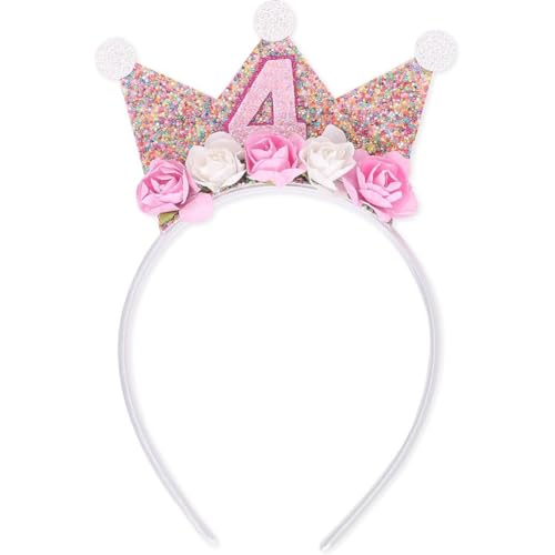 Hrlace 2/3/4/5/6 Jahr Geburtstagskrone Stirnbänder für Baby Kinder Mädchen Prinzessin Krone Geburtstag Tiara Haarband mit Rose Blumen Stirnband Blumenkrone für Geburtstag Party Dekorationen 4 Hrlace 2/3/4/5/6 Jahr Geburtstagskrone Stirnbänder für Baby Kinder Mädchen Prinzessin Krone Geburtstag Tiara Haarband mit Rose Blumen Stirnband Blumenkrone für Geburtstag Party Dekorationen 4 von Hrlace