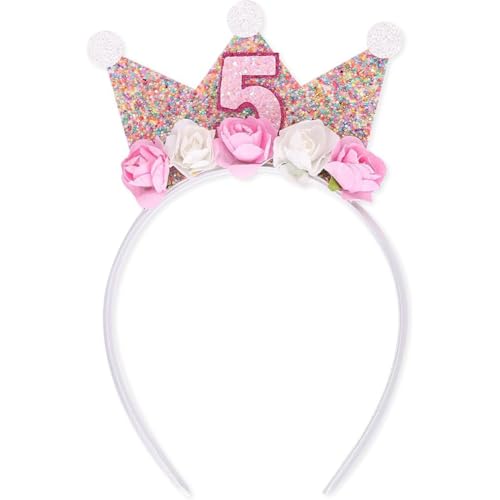 Hrlace 2/3/4/5/6 Jahr Geburtstagskrone Stirnbänder für Baby Kinder Mädchen Prinzessin Krone Geburtstag Tiara Haarband mit Rose Blumen Stirnband Blumenkrone für Geburtstag Party Dekorationen 5 Hrlace 2/3/4/5/6 Jahr Geburtstagskrone Stirnbänder für Baby Kinder Mädchen Prinzessin Krone Geburtstag Tiara Haarband mit Rose Blumen Stirnband Blumenkrone für Geburtstag Party Dekorationen 5 von Hrlace