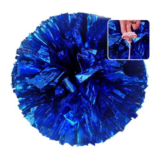 Hrlace 2 Stück Cheerleading Pom Poms Metallfolie Cheerleader Pompons Bunte Cheer Blumenkugel Griffblumen Kunststoff Handblume für Erwachsene Kinder Sport Cheers Blau Fingerring M=30cm Hrlace 2 Stück Cheerleading Pom Poms Metallfolie Cheerleader Pompons Bunte Cheer Blumenkugel Griffblumen Kunststoff Handblume für Erwachsene Kinder Sport Cheers Blau Fingerring M=30cm von Hrlace