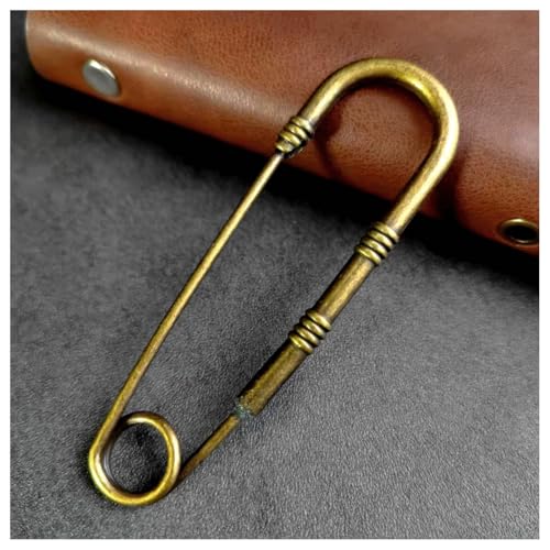 Hrlace 2 Stück Extra Große Sicherheitsnadeln Vintage Legierung Sicherheitsnadel Antike Bronze Anstecknadeln Robuste Broschennadeln für Schal Decken Röcke Kleidung Taschen 77x24mm-Muster von Hrlace