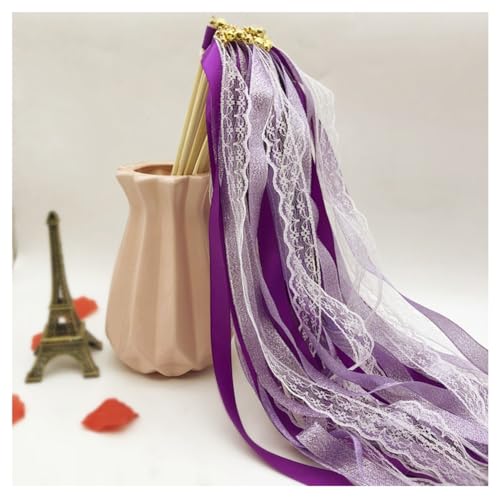 Hrlace 20 Stück Wedding Wands Ribbon Zauberstäbe Hochzeit Luftschlangen mit Glocken Spitzenfeenstab Seidenfeenstab für Hochzeit Weihnachten Geburtstag Baby Party Urlaub Feiern Lila 20 Stück Hrlace 20 Stück Wedding Wands Ribbon Zauberstäbe Hochzeit Luftschlangen mit Glocken Spitzenfeenstab Seidenfeenstab für Hochzeit Weihnachten Geburtstag Baby Party Urlaub Feiern Lila 20 Stück von Hrlace