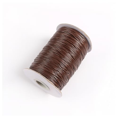 Hrlace 20m Gewachste Baumwollschnur Wachsschnur Wachsband Baumwollkordel Lederschnur Wachslinie Wachskordel für Schmuckherstellung DIY Handwerk Armbänder Halskette Machen 03 Braun 1.5mm von Hrlace