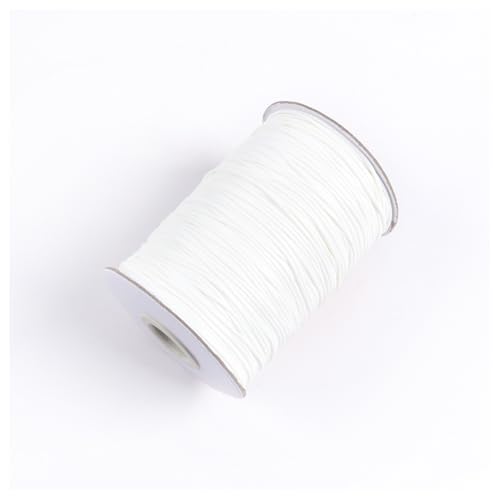Hrlace 20m Gewachste Baumwollschnur Wachsschnur Wachsband Baumwollkordel Lederschnur Wachslinie Wachskordel für Schmuckherstellung DIY Handwerk Armbänder Halskette Machen 23 Weiß 1mm von Hrlace