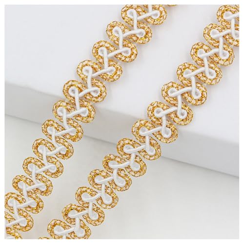 Hrlace 25 Yards 1.2cm Gimp Braid Trim Geflochtene Spitzenborte Tausendfüßler Verziertes Spitzenband Polyester Braid Trim für Kostüm Schmuck Kunsthandwerk Nähen Handwerk Home Dekoration Gold Hrlace 25 Yards 1.2cm Gimp Braid Trim Geflochtene Spitzenborte Tausendfüßler Verziertes Spitzenband Polyester Braid Trim für Kostüm Schmuck Kunsthandwerk Nähen Handwerk Home Dekoration Gold von Hrlace