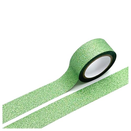 Hrlace 3 Rolle 15 m X 15mm Glitzer Klebeband Washi Glitzerband Folien-Abdeckbänder Dekorative Washi-Papierstift Klebebänder für DIY Scrapbook Basteln Geschenkverpackungen Journals Grün Hrlace 3 Rolle 15 m X 15mm Glitzer Klebeband Washi Glitzerband Folien-Abdeckbänder Dekorative Washi-Papierstift Klebebänder für DIY Scrapbook Basteln Geschenkverpackungen Journals Grün von Hrlace