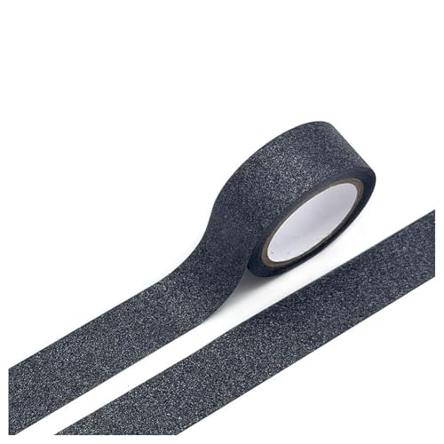 Hrlace 3 Rolle 15 m X 15mm Glitzer Klebeband Washi Glitzerband Folien-Abdeckbänder Dekorative Washi-Papierstift Klebebänder für DIY Scrapbook Basteln Geschenkverpackungen Journals Schwarz Hrlace 3 Rolle 15 m X 15mm Glitzer Klebeband Washi Glitzerband Folien-Abdeckbänder Dekorative Washi-Papierstift Klebebänder für DIY Scrapbook Basteln Geschenkverpackungen Journals Schwarz von Hrlace