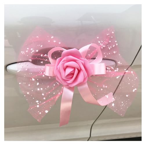 Hrlace 4 Stück Autoschmuck Hochzeit Auto Deko Blumen Autoschleife Wedding Car Schleife mit Rosen Hochzeitsauto Rückspiegel Türgriff Dekoschleife für Hochzeitsdeko Rosa Hrlace 4 Stück Autoschmuck Hochzeit Auto Deko Blumen Autoschleife Wedding Car Schleife mit Rosen Hochzeitsauto Rückspiegel Türgriff Dekoschleife für Hochzeitsdeko Rosa von Hrlace