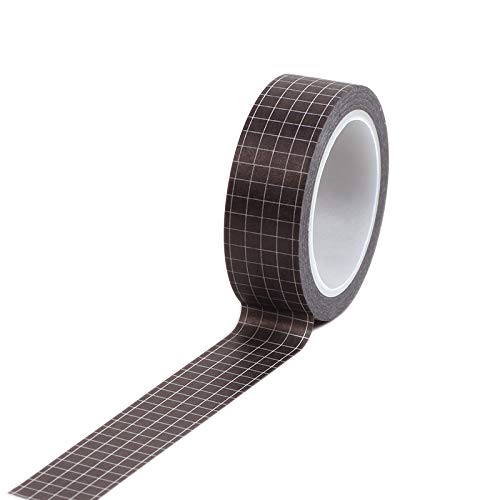 Hrlace 5 Rollen Raster Washi Tape Kariert Dekoratives Klebeband Masking Tapes DIY Handwerk Tape Grid Papier-Band Bunt für Scrapbooking, Bullet Tagebuch, Planer, Geschenkverpackung Schwarz Hrlace 5 Rollen Raster Washi Tape Kariert Dekoratives Klebeband Masking Tapes DIY Handwerk Tape Grid Papier-Band Bunt für Scrapbooking, Bullet Tagebuch, Planer, Geschenkverpackung Schwarz von Hrlace