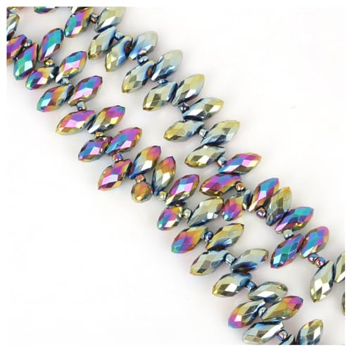 Hrlace 50 Stück Facettierte Perlen 6x12mm Glasperlen Glitzerperlen in Tropfenform Bunte-Perlen Kristallperlen für DIY Schmuck Armbänder Halsketten Ohrringe Herstellung Basteln Bunt plattiert Hrlace 50 Stück Facettierte Perlen 6x12mm Glasperlen Glitzerperlen in Tropfenform Bunte-Perlen Kristallperlen für DIY Schmuck Armbänder Halsketten Ohrringe Herstellung Basteln Bunt plattiert von Hrlace