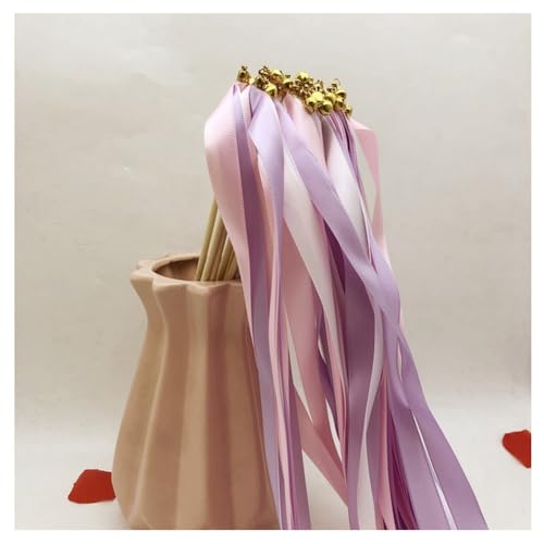 Hrlace 50 Stück Wedding Wands Hochzeit Luftschlangen mit Glocken Band Zauberstäbe Ribbon Fairy Stick Hochzeit Feenstäbe Glücksstäbe Seidenfeenstab für Hochzeiten Geburtstag Party Rose Lila 50 Stück Hrlace 50 Stück Wedding Wands Hochzeit Luftschlangen mit Glocken Band Zauberstäbe Ribbon Fairy Stick Hochzeit Feenstäbe Glücksstäbe Seidenfeenstab für Hochzeiten Geburtstag Party Rose Lila 50 Stück von Hrlace