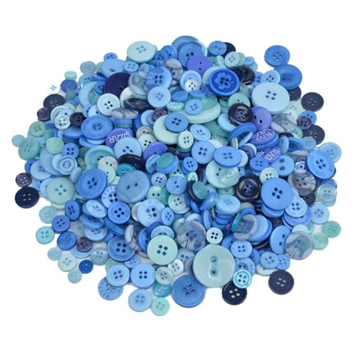 Hrlace 600 Stück Bunte Knöpfe Kunststoff Bastelknöpfe Puppenknöpfe Kinderknöpfe Runde Craft Harz Knöpfe mit Löcher Gemischte Farben und Größen Knöpfe für DIY Nähen Painting Geschenk Deko Blau Hrlace 600 Stück Bunte Knöpfe Kunststoff Bastelknöpfe Puppenknöpfe Kinderknöpfe Runde Craft Harz Knöpfe mit Löcher Gemischte Farben und Größen Knöpfe für DIY Nähen Painting Geschenk Deko Blau von Hrlace