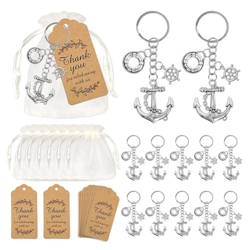 Hrlace Anker Schlüsselanhänger Party Gastgeschenke Hochzeit-Gastgeschenke für Gäste Souvenir Dankes Geschenk mit Ruder Rettungsboje Tags für nautische Themen Hochzeit Party Dekorationen 20 Stück Hrlace Anker Schlüsselanhänger Party Gastgeschenke Hochzeit-Gastgeschenke für Gäste Souvenir Dankes Geschenk mit Ruder Rettungsboje Tags für nautische Themen Hochzeit Party Dekorationen 20 Stück von Hrlace