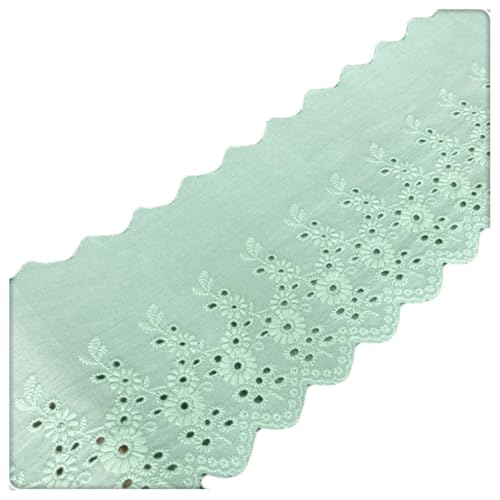 Hrlace Baumwolle Spitzenband 11cm Breit Stickerei Spitzenbesatz Dekoband Zierband Vintage Hohle Spitzenstoff Spitzenborte für Nähen Handwerk Basteln Kleidung Hochzeit Vorhang Deko Hellgrün 5 Yards Hrlace Baumwolle Spitzenband 11cm Breit Stickerei Spitzenbesatz Dekoband Zierband Vintage Hohle Spitzenstoff Spitzenborte für Nähen Handwerk Basteln Kleidung Hochzeit Vorhang Deko Hellgrün 5 Yards von Hrlace