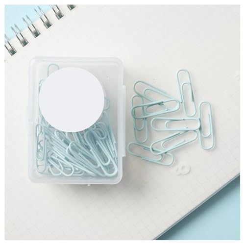 Hrlace Büroklammern Bunt Büroklammer Metall Büroklammern mit Beschichtung Paper Clips für Papiere Schule Büro Persönlichen Buch Memo Tagebuch Papier Poster Foto 28 mm grün 2 Kartons/100 Stück von Hrlace