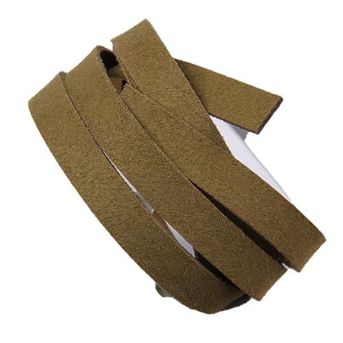 Hrlace Faux Wildleder Schnur 5m x 8mm Lederband Lederschnur Samtband Veloursleder Band Doppelseitiges Samt für Schmuck, Halsketten, Armbänder, Perlen DIY handgefertigtes Kunsthandwerk Armeegrün von Hrlace
