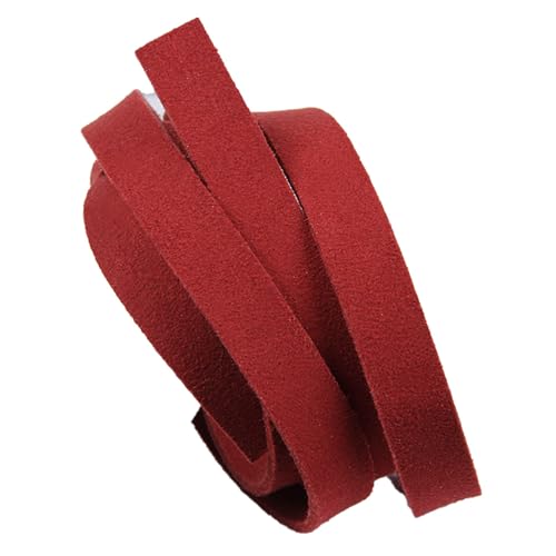 Hrlace Faux Wildleder Schnur 5m x 8mm Lederband Lederschnur Samtband Veloursleder Band Doppelseitiges Samt für Schmuck, Halsketten, Armbänder, Perlen DIY handgefertigtes Kunsthandwerk Burgunderrot von Hrlace