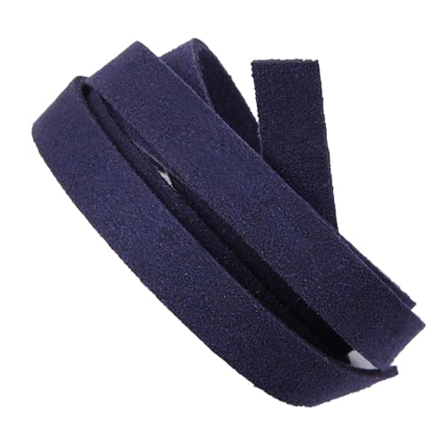 Hrlace Faux Wildleder Schnur 5m x 8mm Lederband Lederschnur Samtband Veloursleder Band Doppelseitiges Samt für Schmuck, Halsketten, Armbänder, Perlen DIY handgefertigtes Kunsthandwerk Marineblau von Hrlace