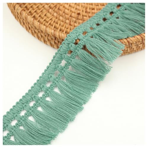 Hrlace Fransen Quastenband 5 cm Fransenborte Polyesterfaser Spitzenband Vorhangborte Quastenborte Band zum Nähen Quilten Kleidung Kostüme Kissendeko Heimwerken Heimdekoration Blaugrün 2m Hrlace Fransen Quastenband 5 cm Fransenborte Polyesterfaser Spitzenband Vorhangborte Quastenborte Band zum Nähen Quilten Kleidung Kostüme Kissendeko Heimwerken Heimdekoration Blaugrün 2m von Hrlace