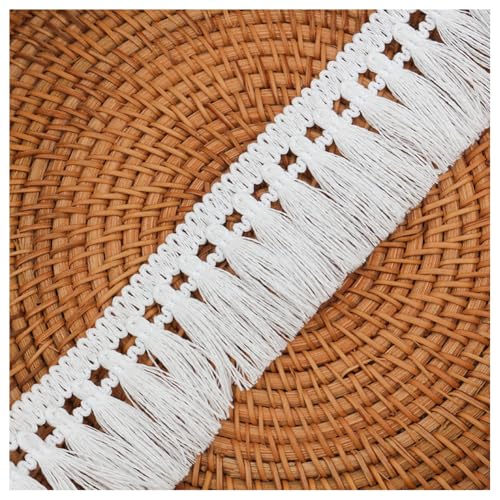 Hrlace Fransen Quastenband 5 cm Fransenborte Polyesterfaser Spitzenband Vorhangborte Quastenborte Band zum Nähen Quilten Kleidung Kostüme Kissendeko Heimwerken Heimdekoration weiß 5m Hrlace Fransen Quastenband 5 cm Fransenborte Polyesterfaser Spitzenband Vorhangborte Quastenborte Band zum Nähen Quilten Kleidung Kostüme Kissendeko Heimwerken Heimdekoration weiß 5m von Hrlace