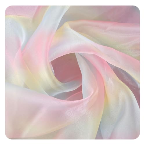 Hrlace Organza Stoffe Regenbogen-Laser-Farbverlauf Mehrfarbiger Tüllstoff Durchsichtig Netzstoff 150cm breit Meterware für Hochzeitskleid, Vorhanghintergrund, Party-Dekoration, DIY-Zubehör 1# 1 m Hrlace Organza Stoffe Regenbogen-Laser-Farbverlauf Mehrfarbiger Tüllstoff Durchsichtig Netzstoff 150cm breit Meterware für Hochzeitskleid, Vorhanghintergrund, Party-Dekoration, DIY-Zubehör 1# 1 m von Hrlace