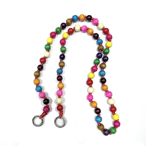 Hrlace Perlen Handykette 120cm Bunte Holzperlen Handy Lanyard Abnehmbare Telefon Kette Umhängeband Universal Anti Verlorene Handy Hängen Chian Taschenkette für Damen und Mädchen Mix Farbe von Hrlace