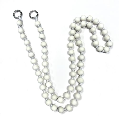 Hrlace Perlen Handykette 120cm Bunte Holzperlen Handy Lanyard Abnehmbare Telefon Kette Umhängeband Universal Anti Verlorene Handy Hängen Chian Taschenkette für Damen und Mädchen Weiß Hrlace Perlen Handykette 120cm Bunte Holzperlen Handy Lanyard Abnehmbare Telefon Kette Umhängeband Universal Anti Verlorene Handy Hängen Chian Taschenkette für Damen und Mädchen Weiß von Hrlace