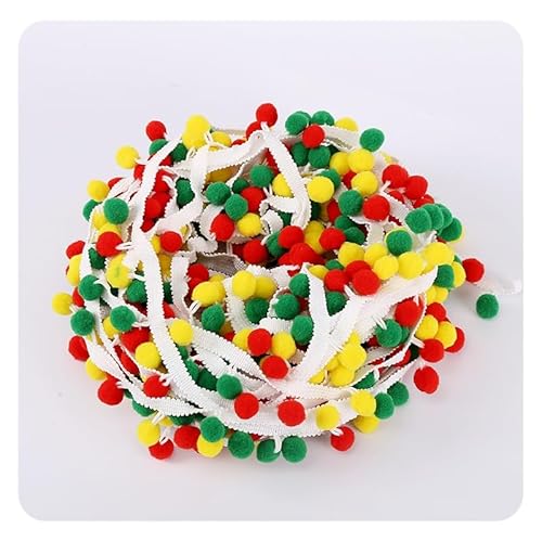 Hrlace Pom Bommelborte Rainbow Bommelband Pompon-Borte Fransenband Quasten Trim Zierborrte DIY Bastelzubehör Pom Balls Band für Kleidung, Vorhänge, Kissen, Bastelarbeiten, Nähen Farbe 9# 3m Hrlace Pom Bommelborte Rainbow Bommelband Pompon-Borte Fransenband Quasten Trim Zierborrte DIY Bastelzubehör Pom Balls Band für Kleidung, Vorhänge, Kissen, Bastelarbeiten, Nähen Farbe 9# 3m von Hrlace