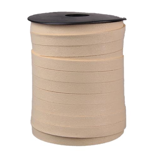 Hrlace Samtband Faux Wildleder Schnur 45m x 10mm Lederband Lederschnur Veloursleder Band Doppelseitiges Samt für Schmuck, Halsketten, Armbänder, Perlen DIY handgefertigtes Kunsthandwerk Beige von Hrlace