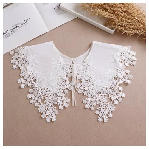 Hrlace Spitze Bestickter Fake Kragen Abnehmbare Spitzenkragen Weiß Stickerei-Aushöhlen Spitzenausschnitt Blumen-Spitze Dekorativer-Kragen für Damen Mädchen Nähen kleidung Kleid Hemd Hrlace Spitze Bestickter Fake Kragen Abnehmbare Spitzenkragen Weiß Stickerei-Aushöhlen Spitzenausschnitt Blumen-Spitze Dekorativer-Kragen für Damen Mädchen Nähen kleidung Kleid Hemd von Hrlace