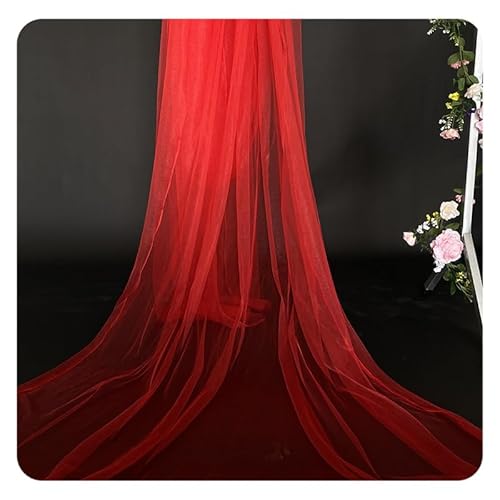 Hrlace Tüll Stoff Organza Band Tüllstoff als Meterware Glanz Stoffe Hochzeit Vorhang Hochzeitsbogen Drapierstoff Tischdecken Deko Schals für Hochzeit Party Geschenke Deko Basteln Rot 2m Hrlace Tüll Stoff Organza Band Tüllstoff als Meterware Glanz Stoffe Hochzeit Vorhang Hochzeitsbogen Drapierstoff Tischdecken Deko Schals für Hochzeit Party Geschenke Deko Basteln Rot 2m von Hrlace