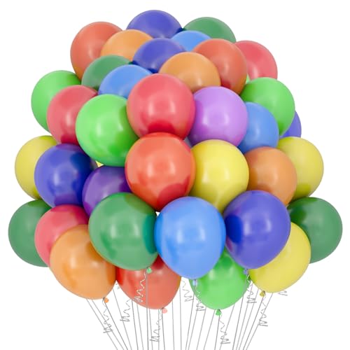 Luftballons Bunt 100 Stück 12 Zoll Matt Bunte Luftballons Geburtstag Latex Ballons Bunt Luftballon Girlande Für Karneval Kindergeburtstag Babyparty Fasching Weihnachten Regenbogen Geburtstagsdeko von Hroanc