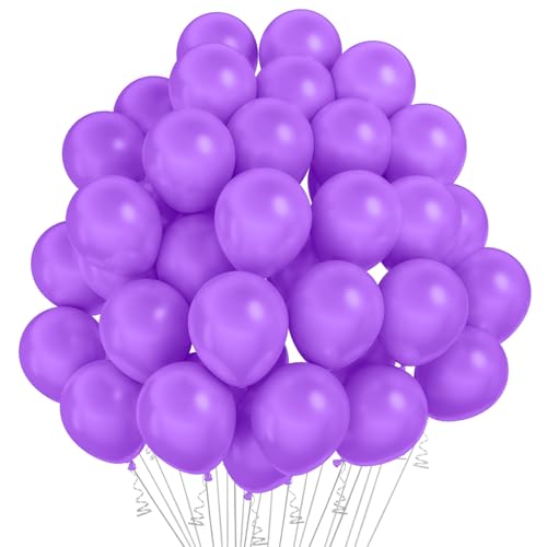 Luftballons Lila 100 Stück 12 Zoll Matt Lila Luftballons Geburtstag Ballons Latex Partyballon Luftballon Girlande Für Halloween Geburtstag Weihnachten Hochzeit Taufe Baby Shower Babyparty Deko von Hroanc